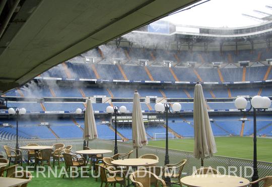 Brumisation du stade Bernabeu