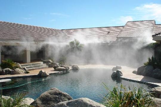 Brumisation autour d'une piscine